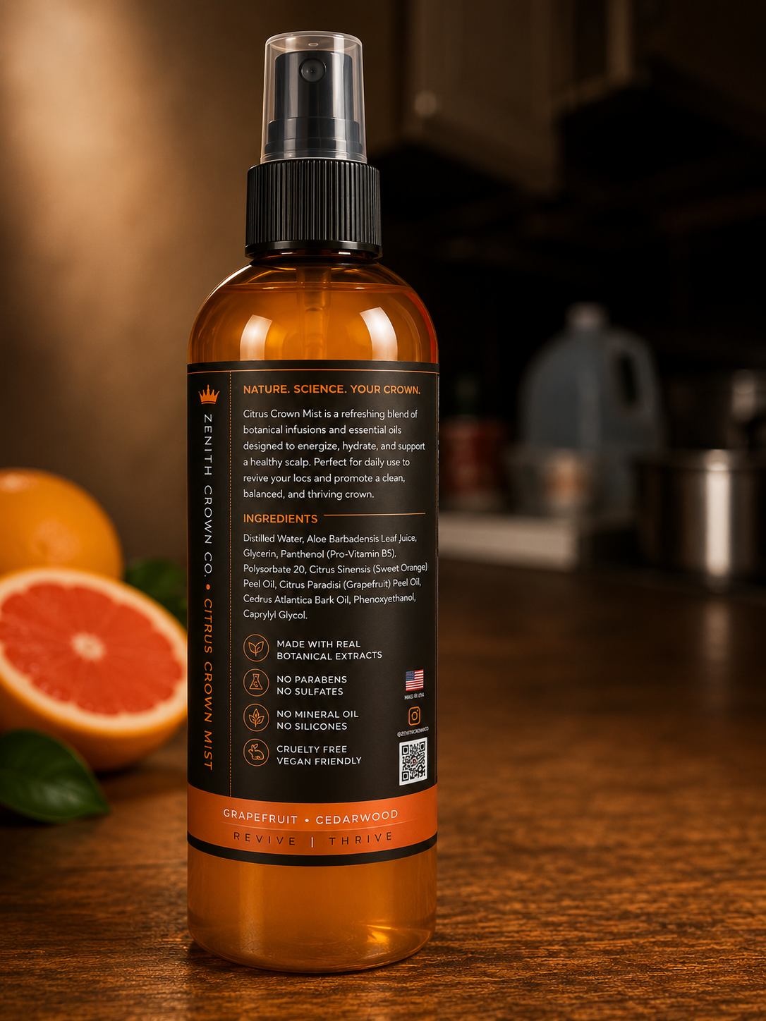 Citrus Crown Mist for Locs & Natural Hair | Zenith Crown Co.