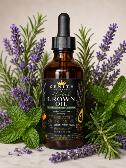 Herbal Crown Oil for Locs & Natural Hair | Zenith Crown Co.
