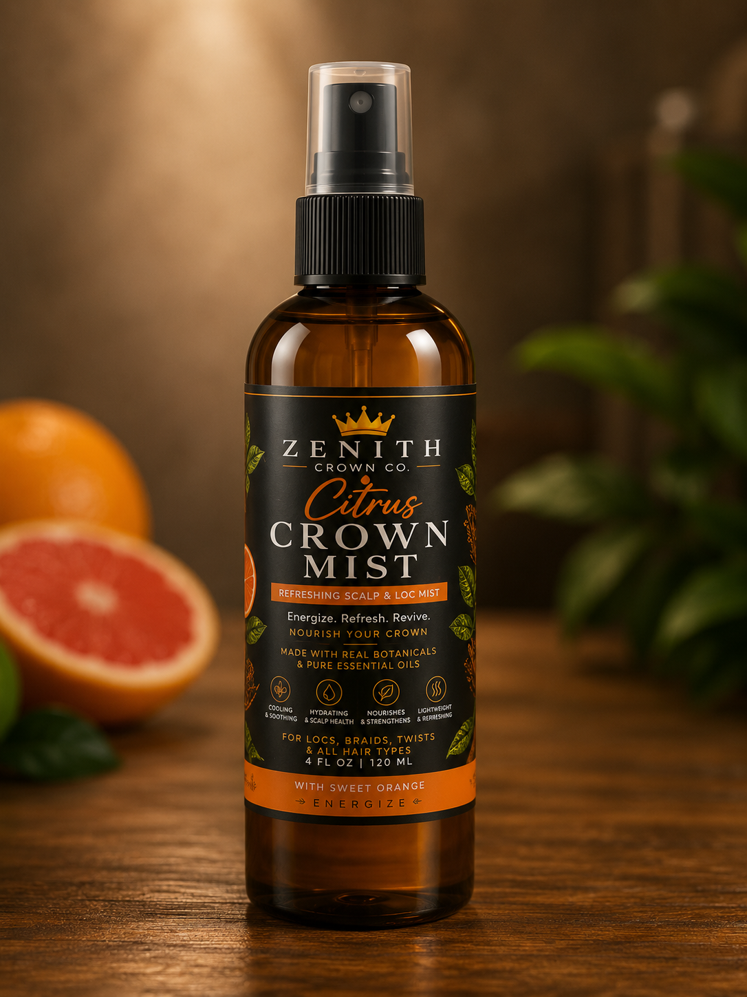 Citrus Crown Mist for Locs & Natural Hair | Zenith Crown Co.